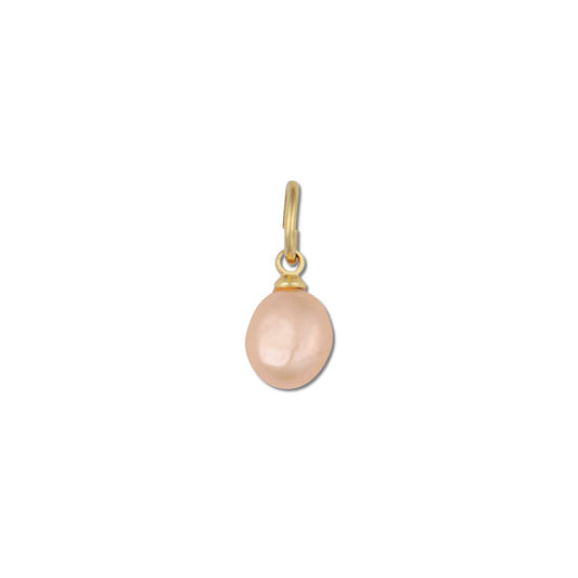 Soft Pink Pearl Charm Necklace