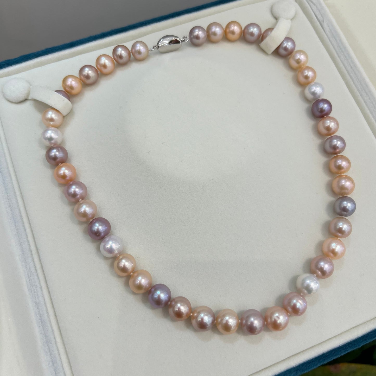 Multicolor Freshwater Pearl Strand Necklace 10-11mm