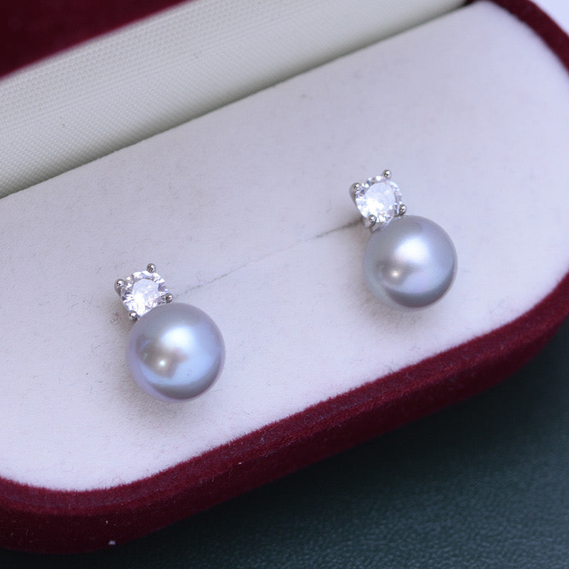 Freshwater Pearl Stud Earrings in Various Colors