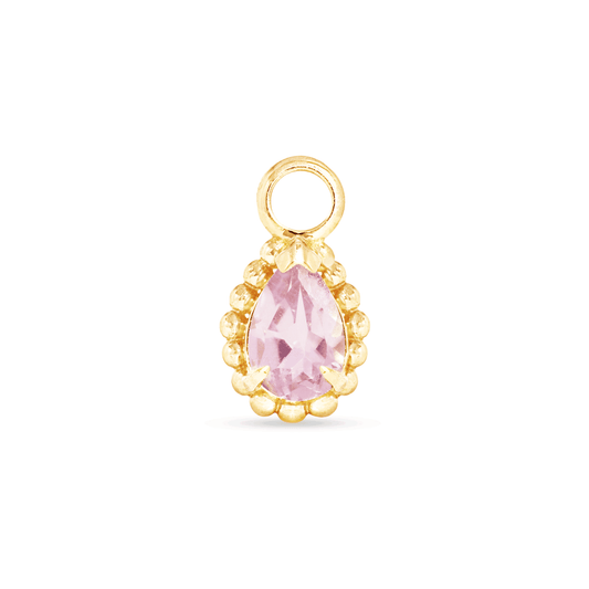 Pink Amethyst Hoop Charm Jewelry Piece