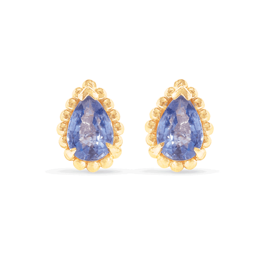 Sapphire Stud Earrings in Candy Color Design