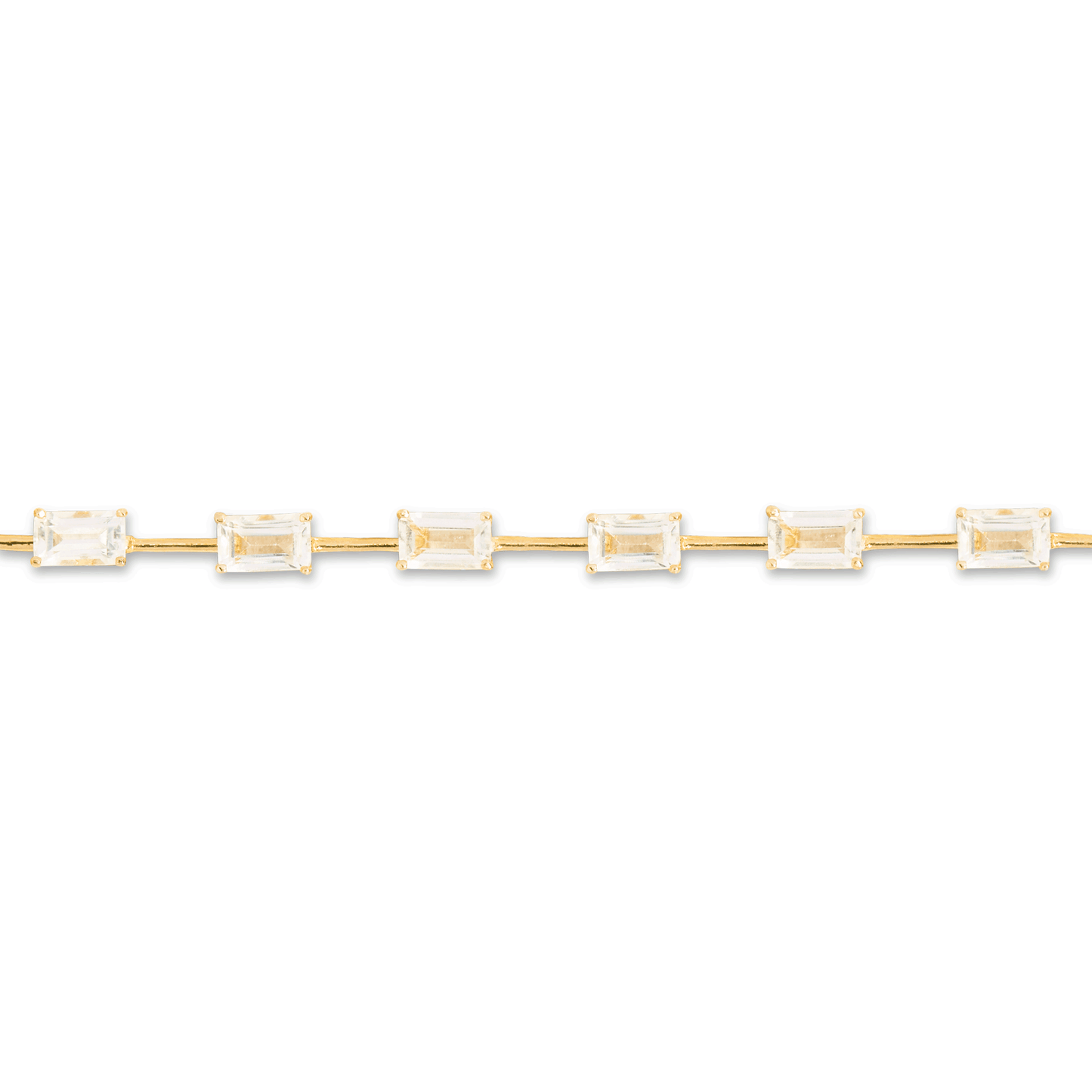 White Topaz Tennis Bracelet in Candyland Style