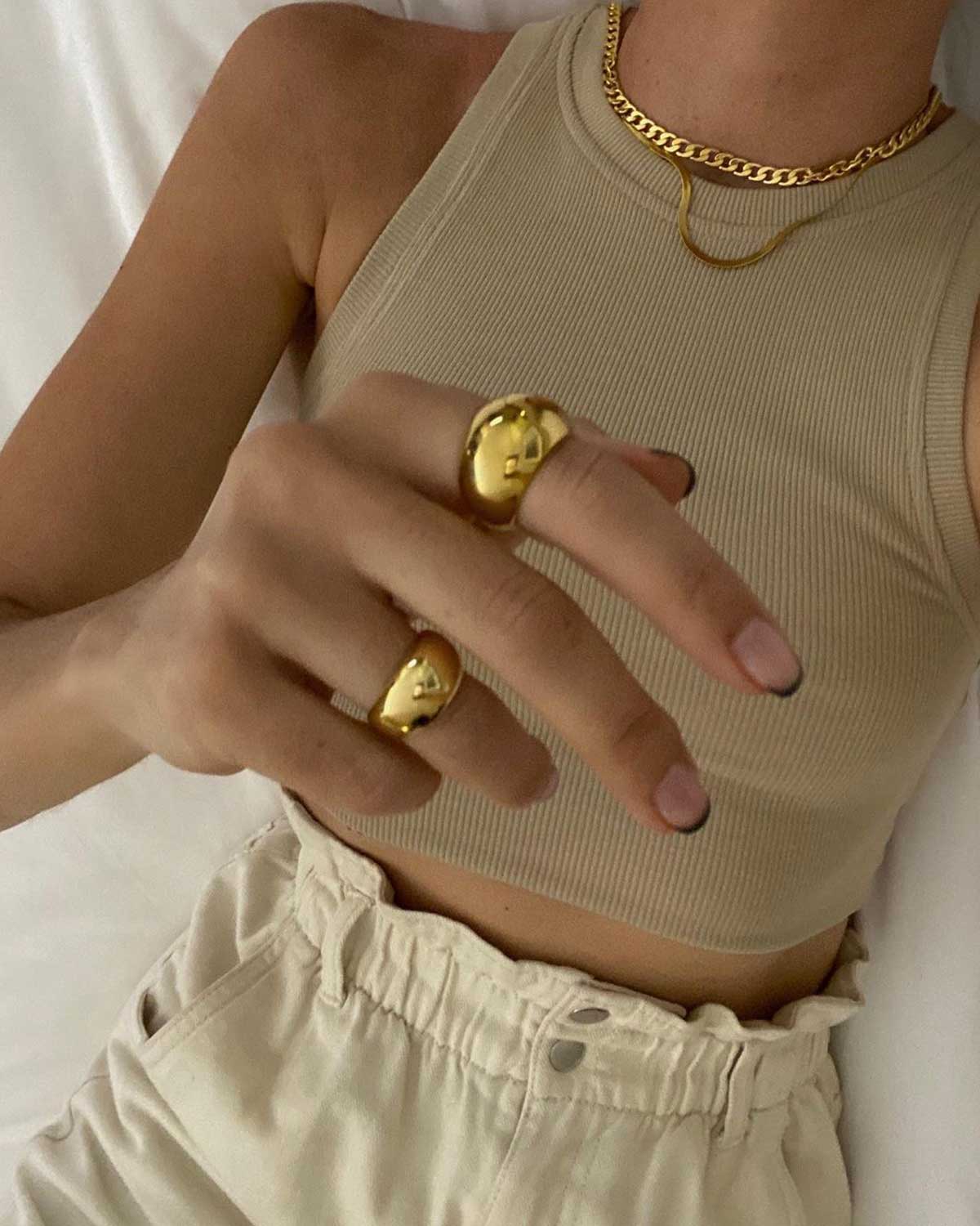 Bold Double Ring in Big Style