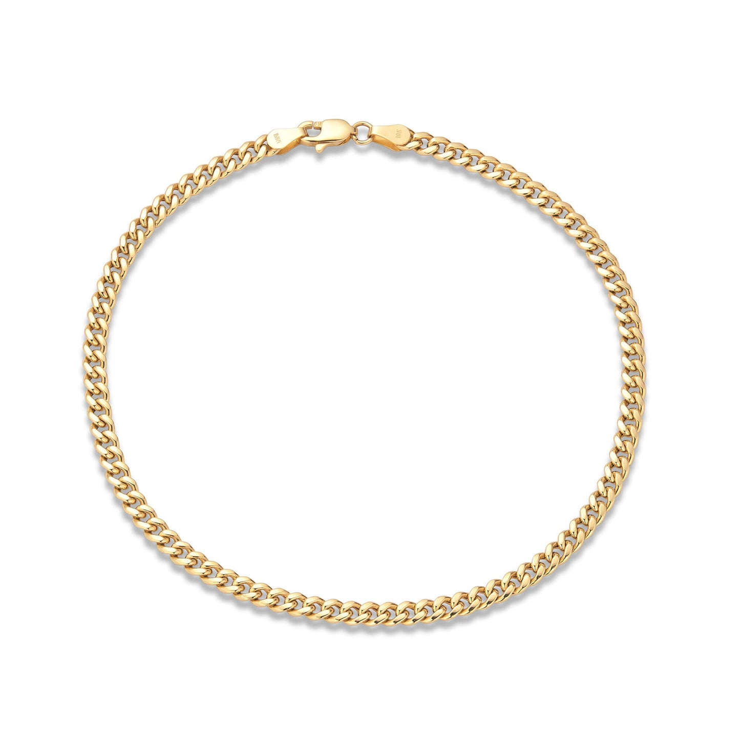 Stylish Curbside Anklet in Silver Material