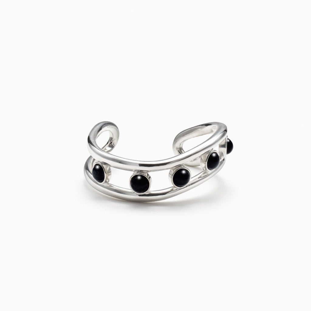 Silver Cuff Bracelet in Modern Design