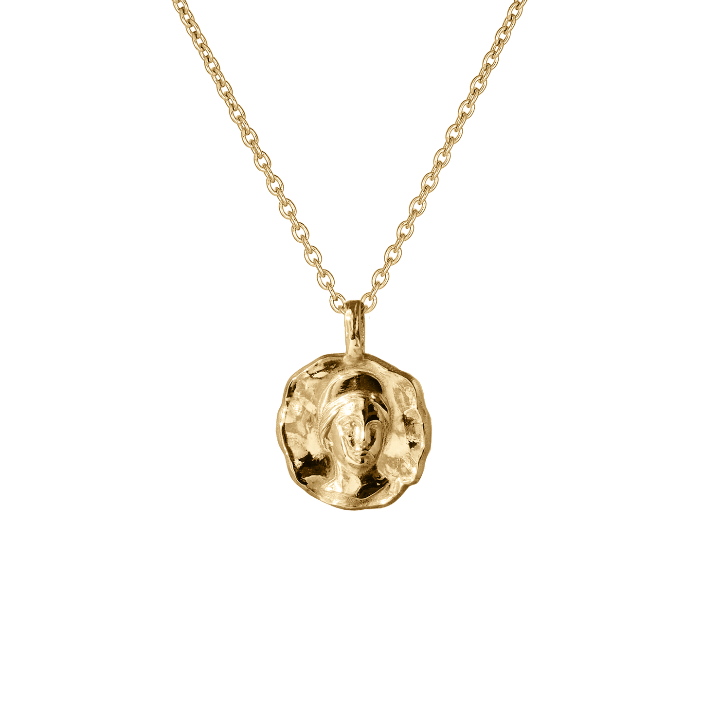 Mini Molten Medallion Pendant Necklace