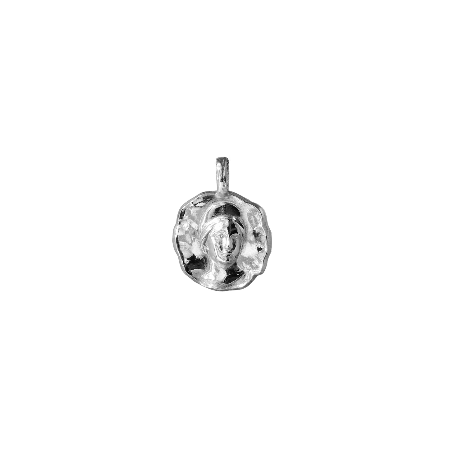 Mini Molten Medallion Pendant Necklace