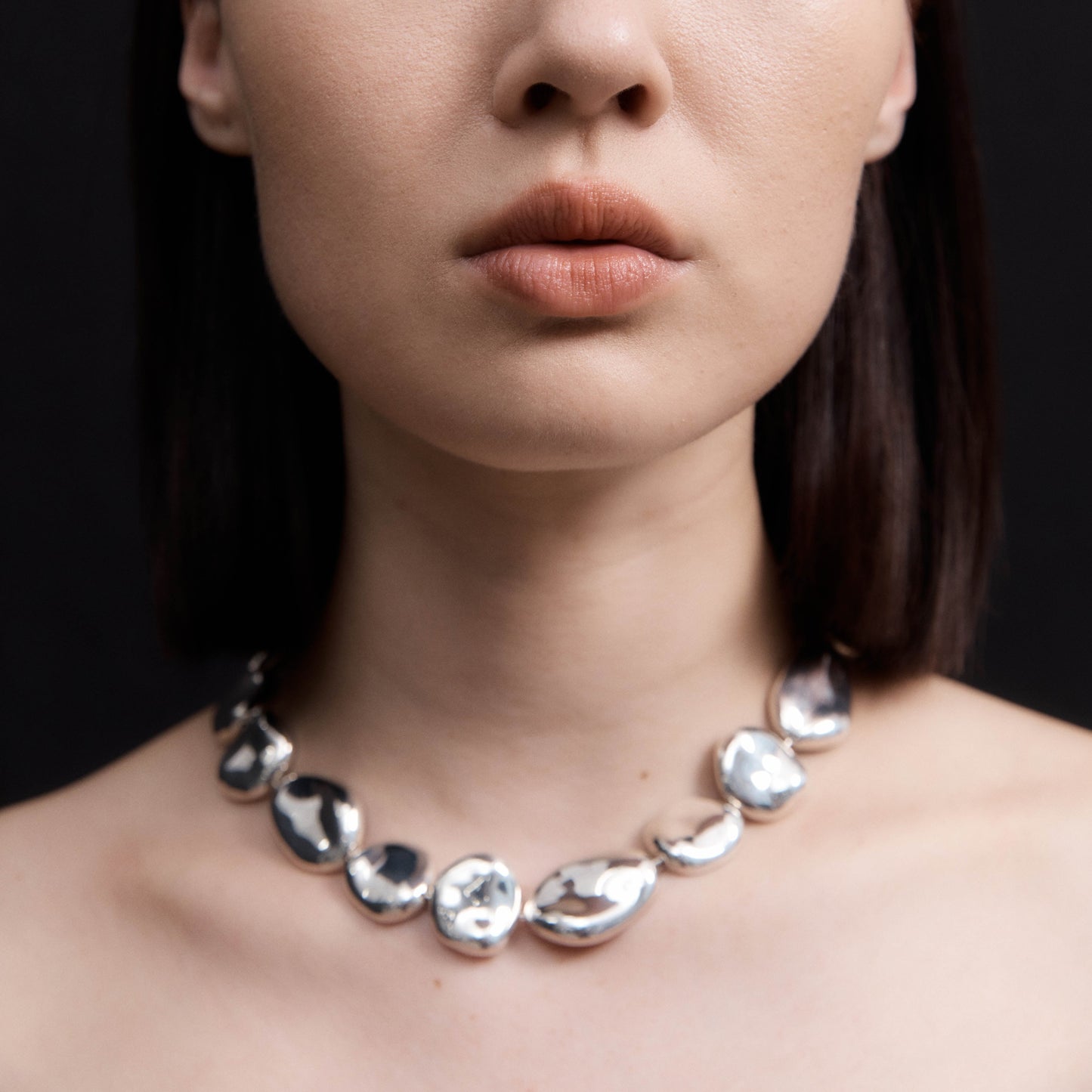 Elegant Silver Necklace with Unique Design 17