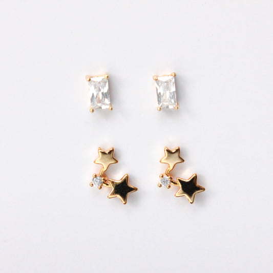 Star and Shine Stud Earring Set