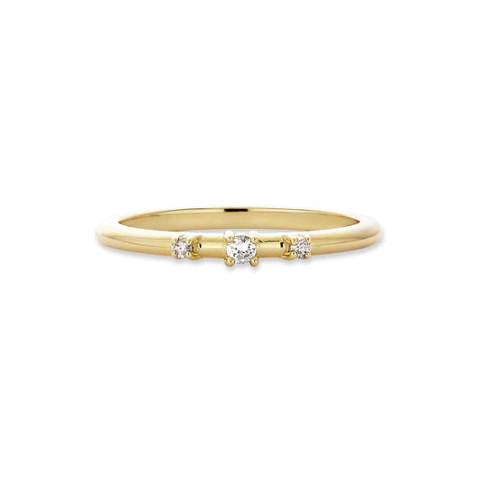 Elegant Trio Diamond Ring in Dainty Design