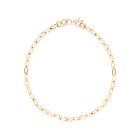 Delicate Gold Paperclip Chain Bracelet