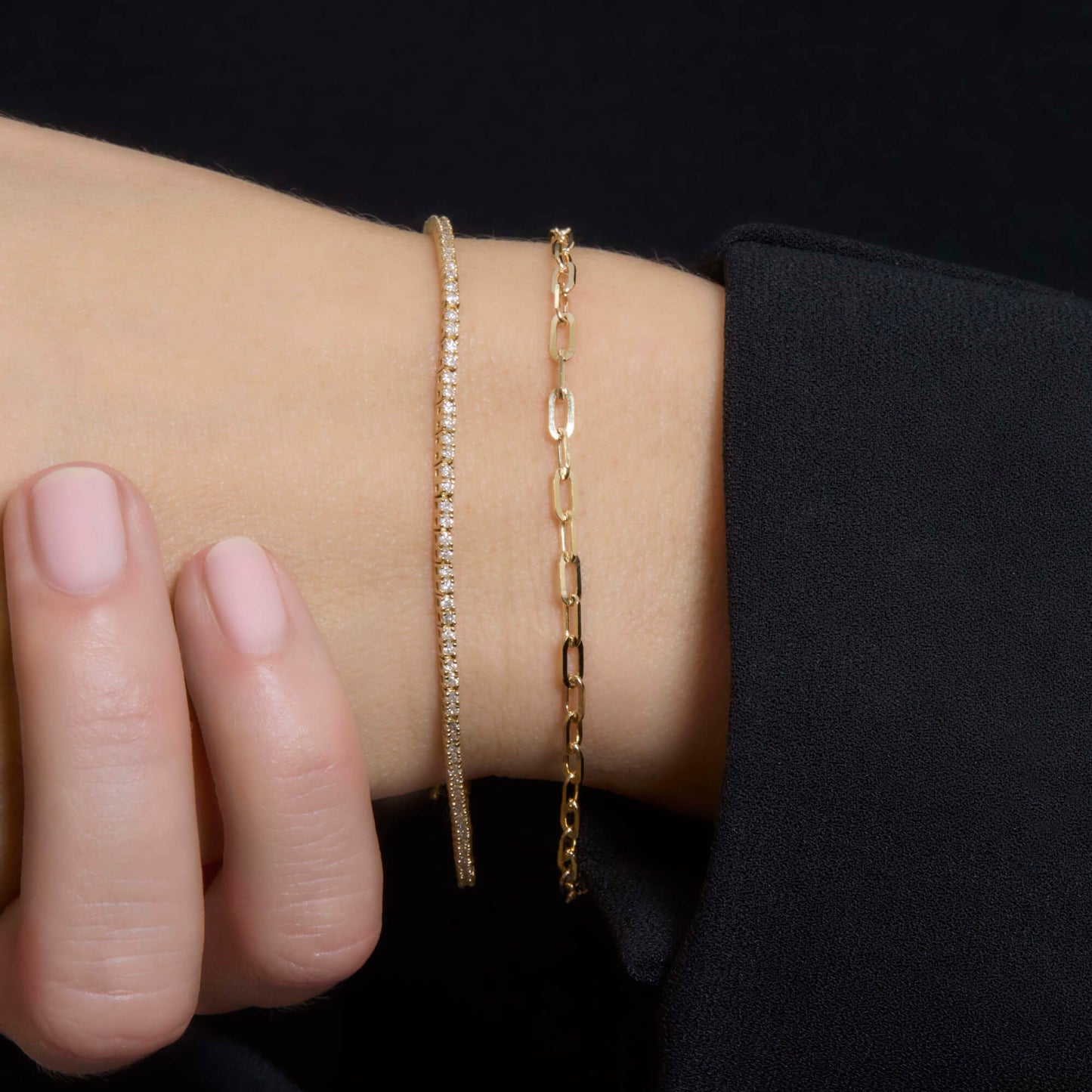 Delicate Gold Paperclip Chain Bracelet