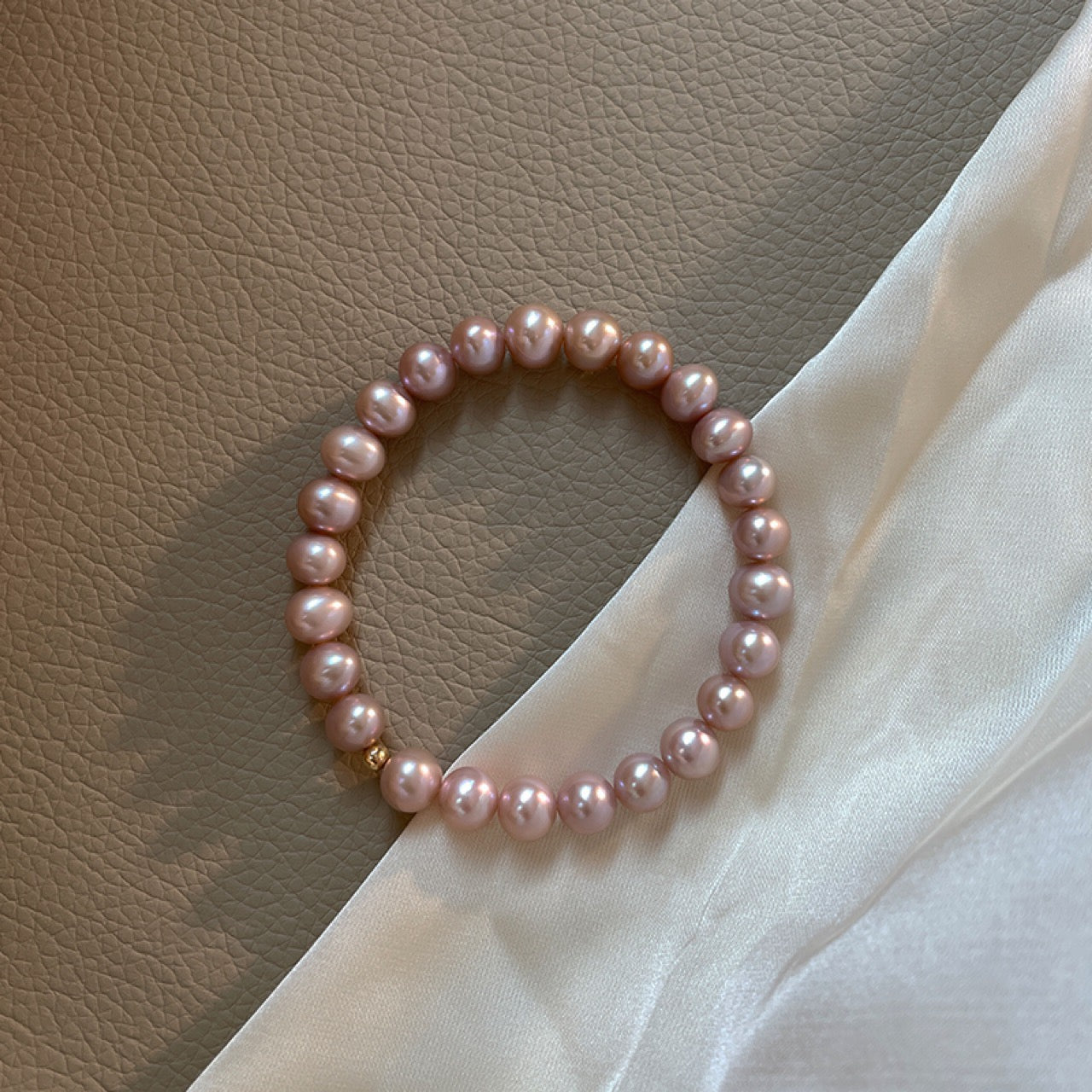 Freshwater Pearl Bracelet in Pink and Purple