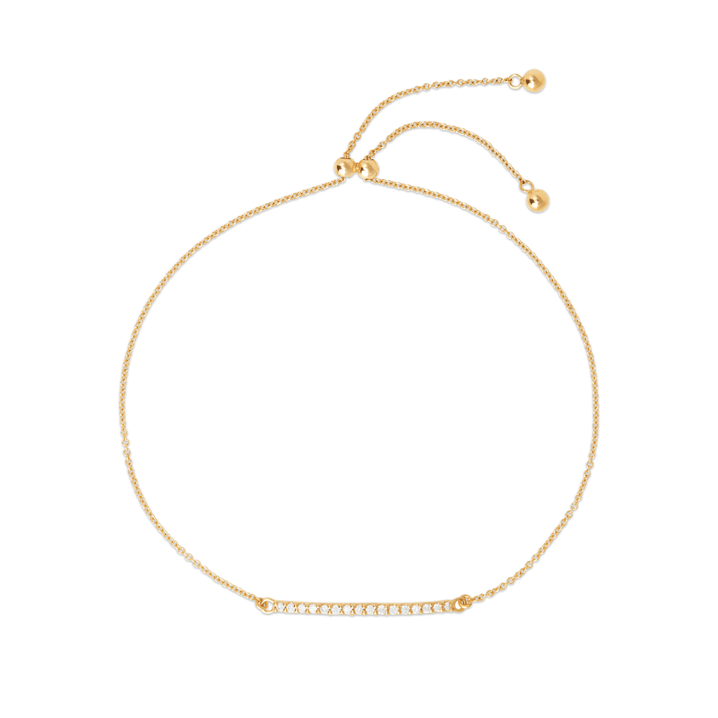 Elegant Diamond Bar Slider Bracelet Design