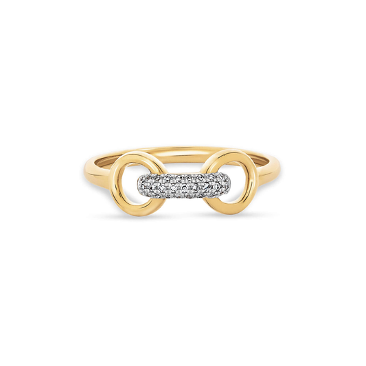 Diamond Bridle Style Ring in Classic Design