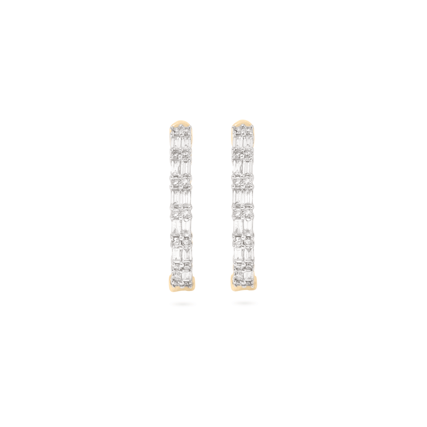 Diamond Huggie Earrings in Elegant Style 1