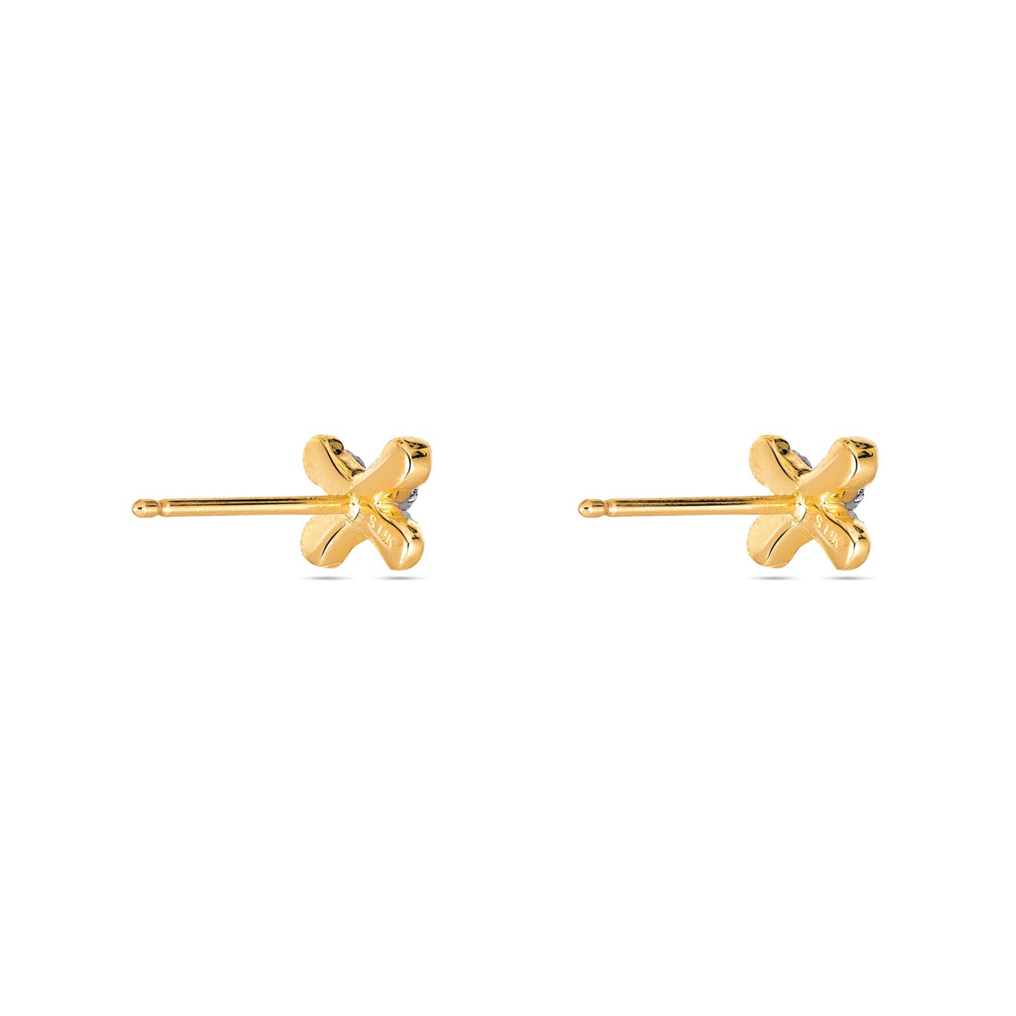 Diamond Cross Stitch Stud Earrings