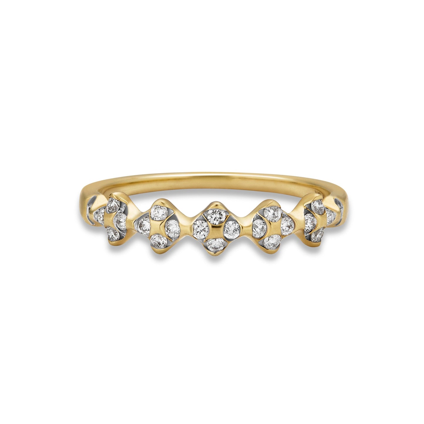 Elegant Diamond Floral Design Ring