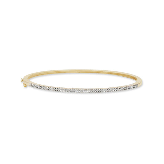 Diamond Bangle in Sleek Line Design