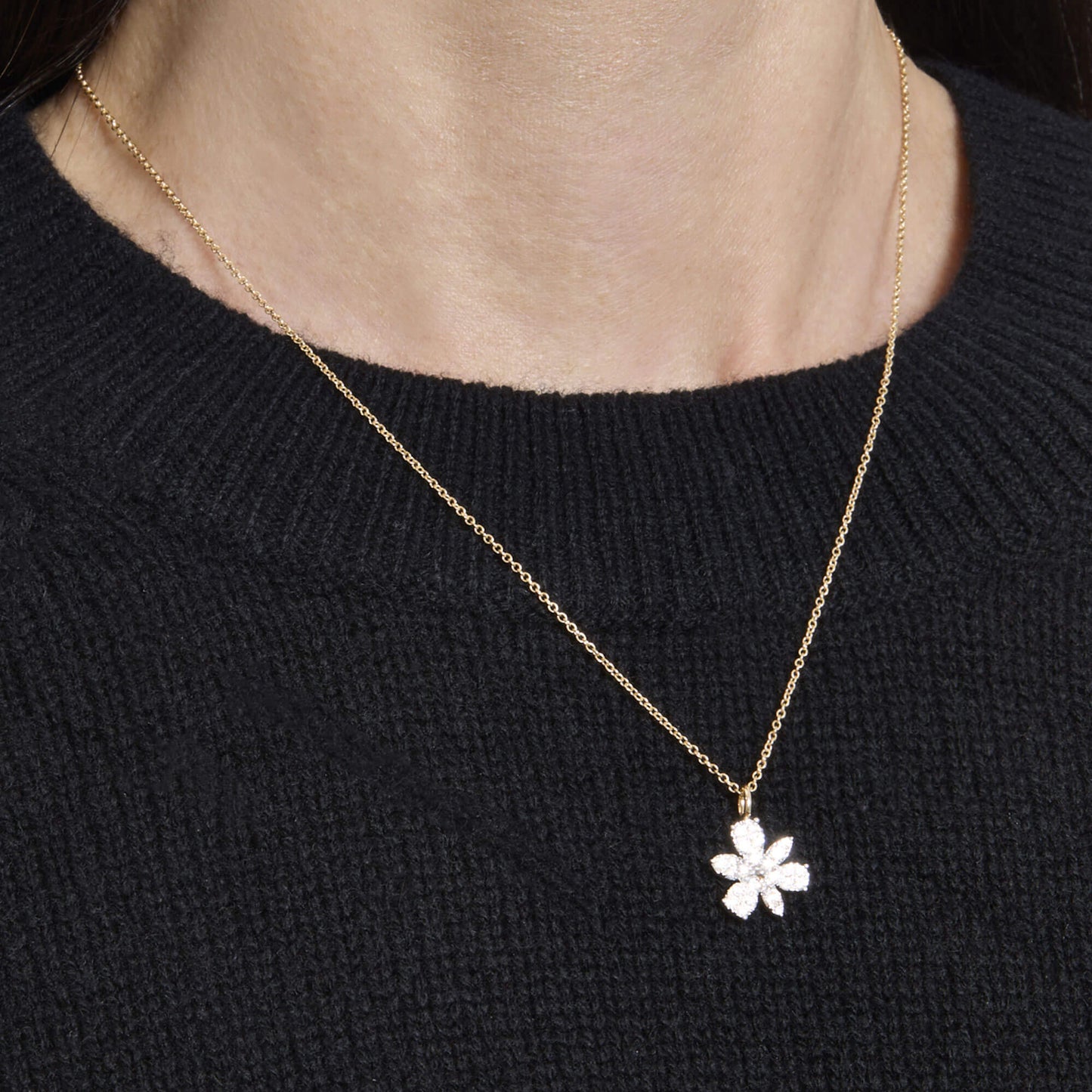 Magnolia Necklace with Diamond Accent