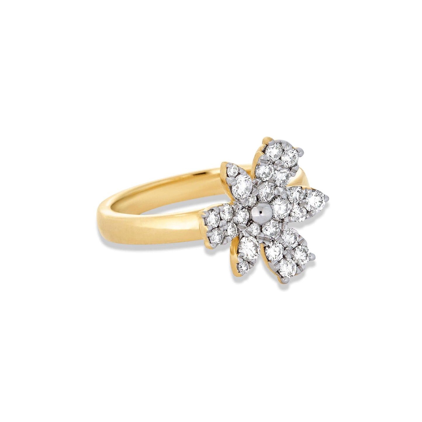 Elegant Diamond Magnolia Ring Design