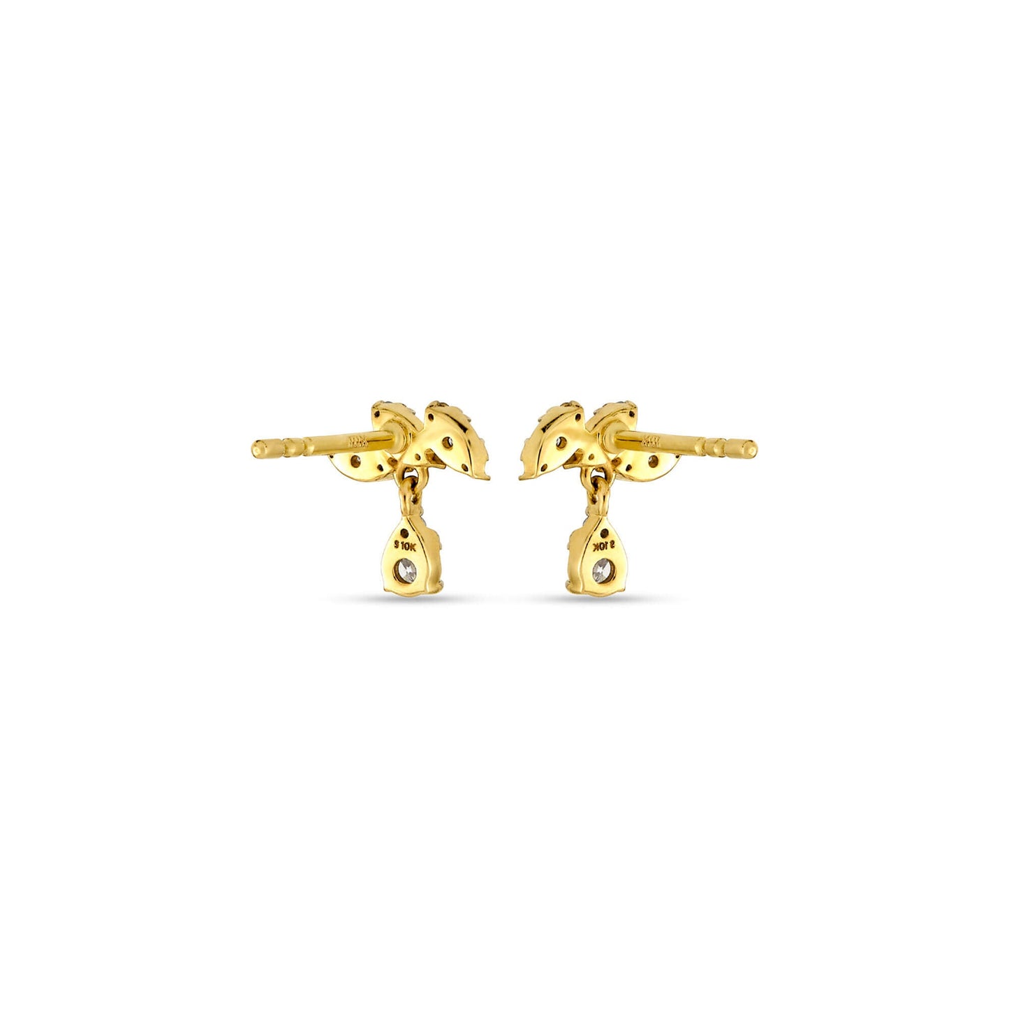 Diamond Drop Stud Earrings