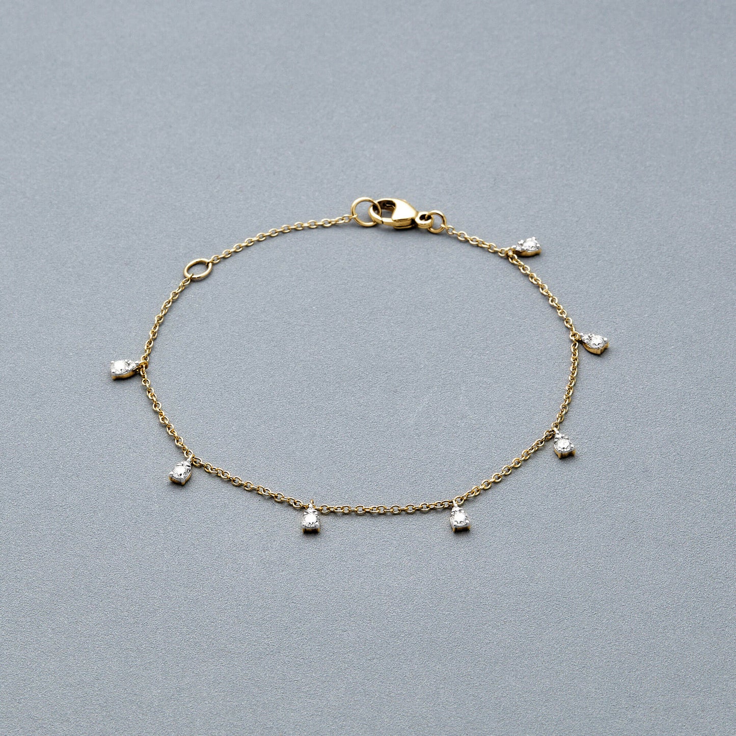 Elegant Diamond Petal Design Bracelet