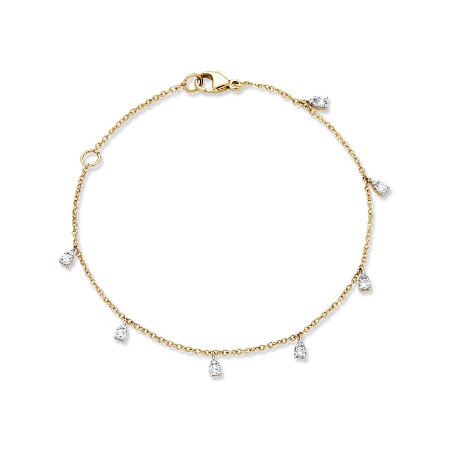 Elegant Diamond Petal Design Bracelet