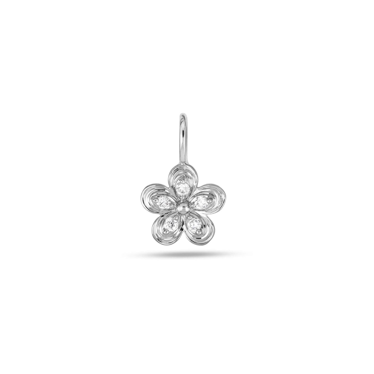 Diamond Daisy Charm Pendant for Jewelry Collection