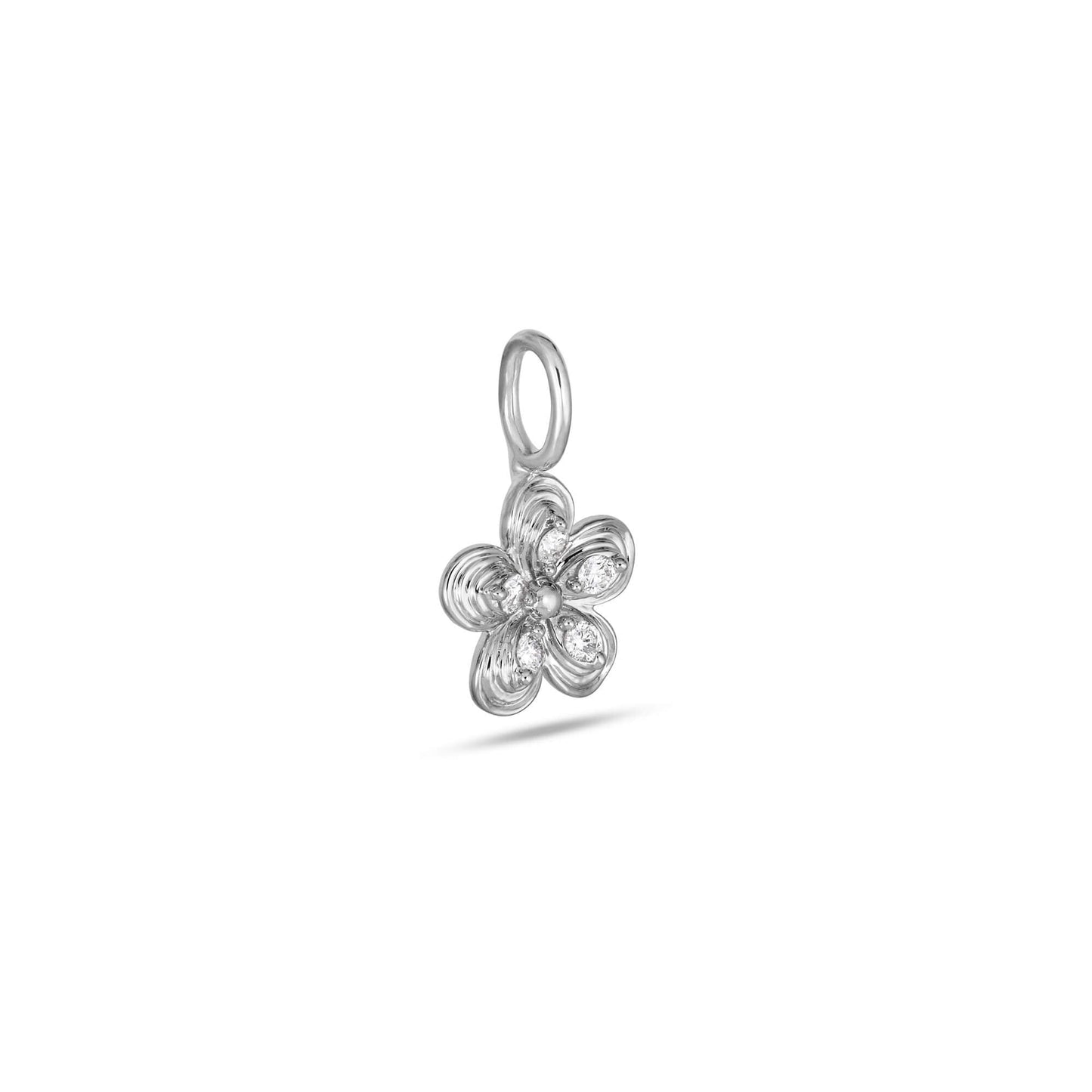 Diamond Daisy Charm Pendant for Jewelry Collection