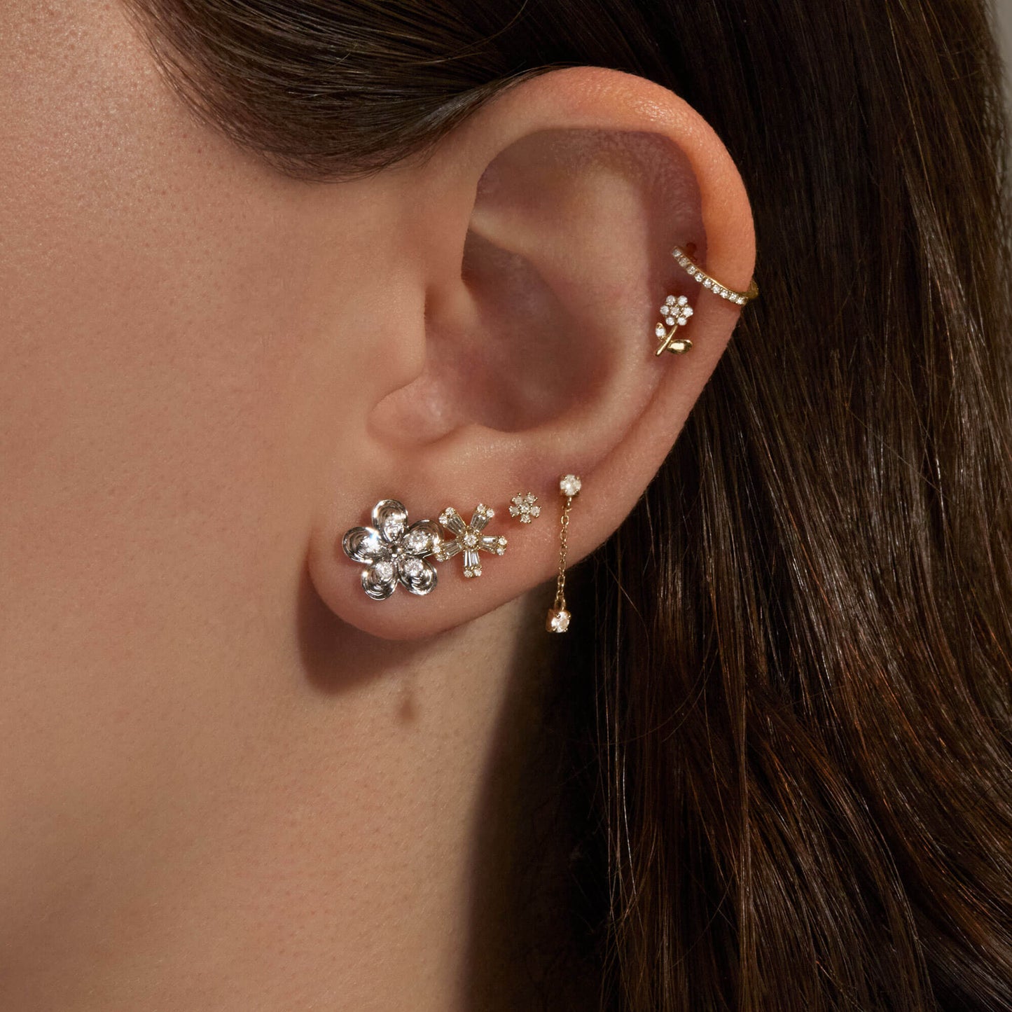 Daisy Design Diamond Stud Earrings