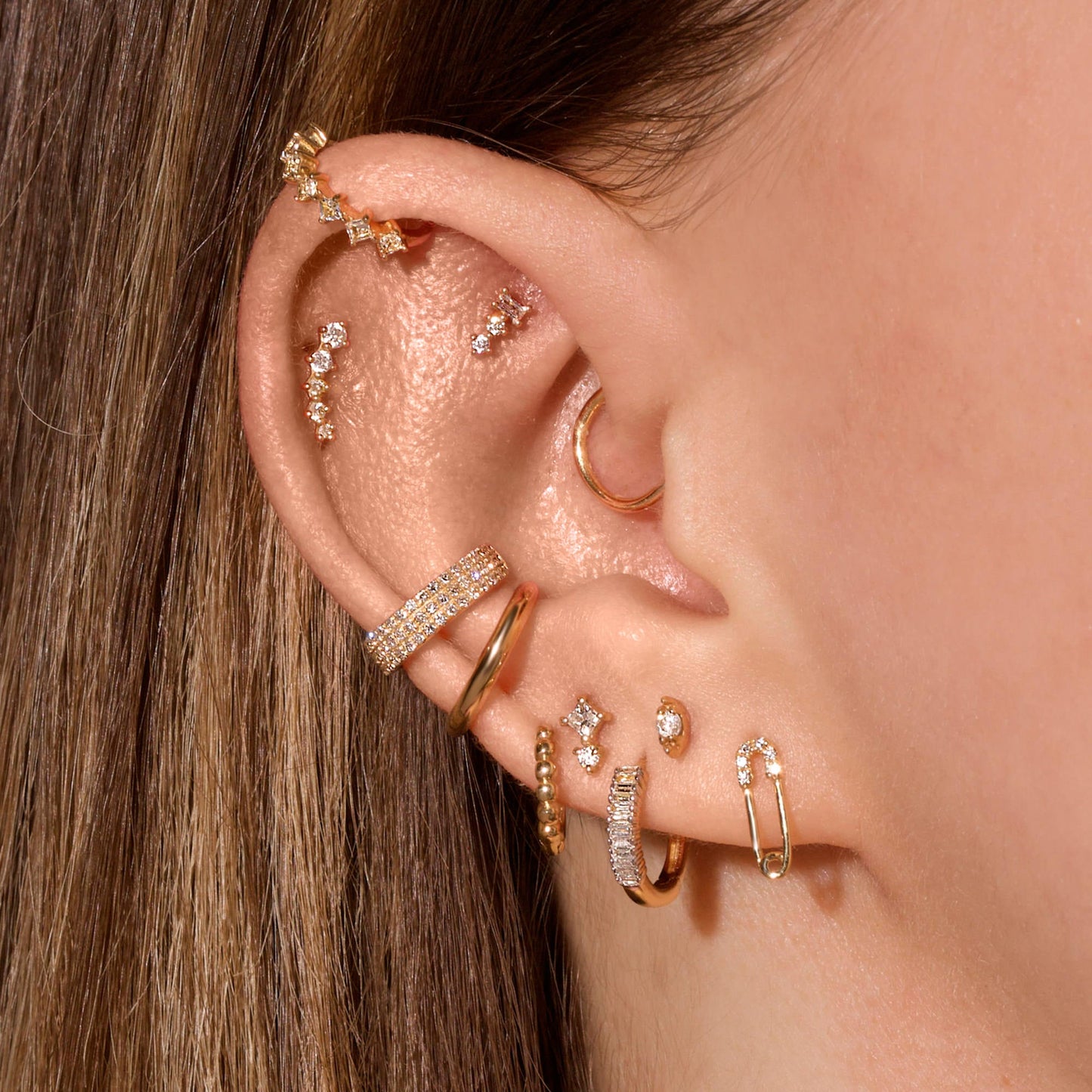 Diamond Studded Ear Cuff Design