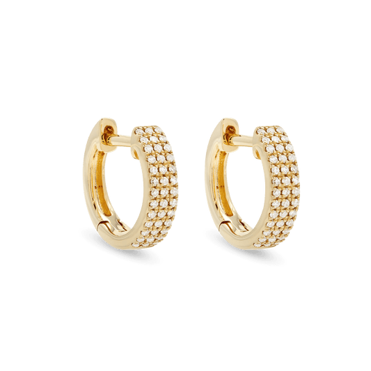 Diamond Huggie Earrings in Elegant Style 2