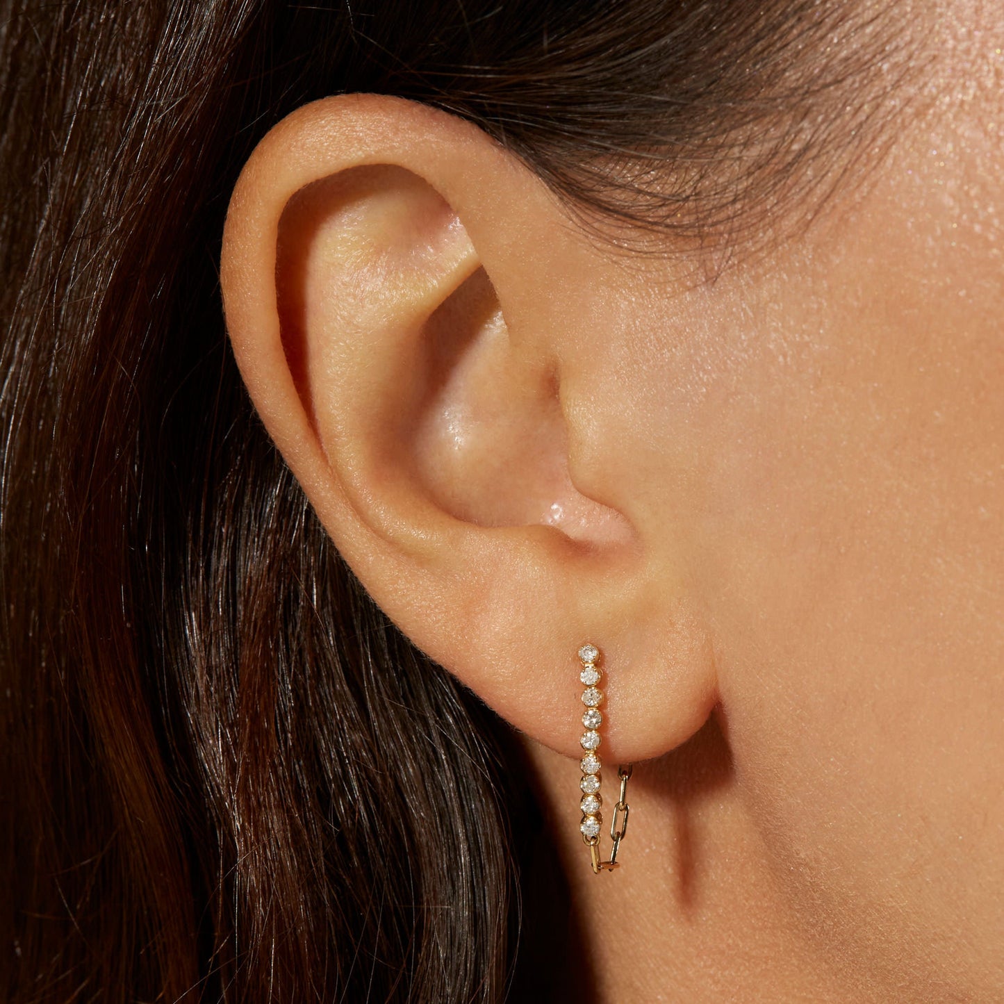 Front to Back Diamond Drop Earrings