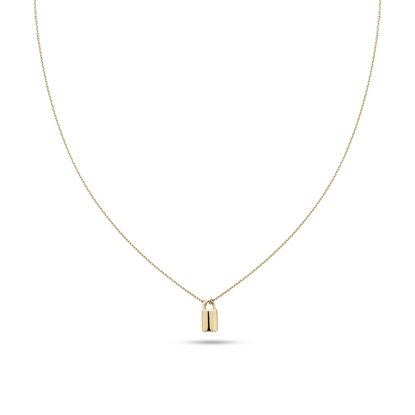 Delicate Lock Necklace in Simple Design