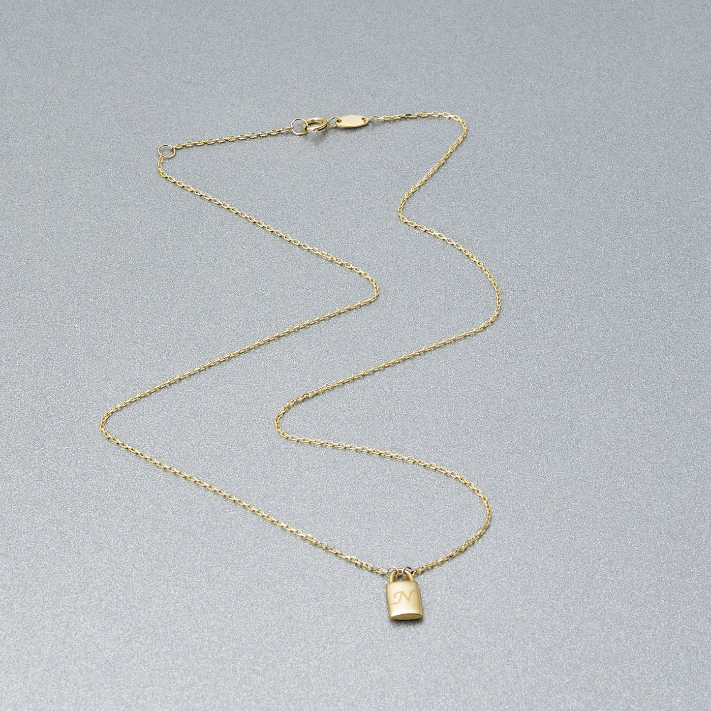 Delicate Lock Necklace in Simple Design