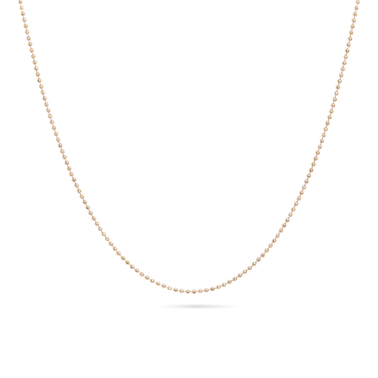 Diamond Cut Bead Chain in Silver Metal