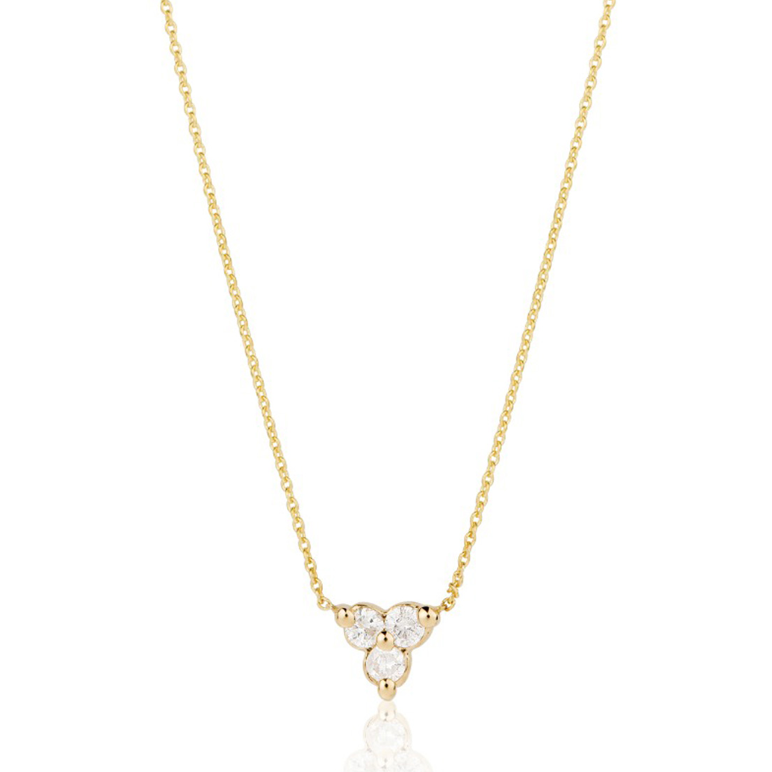 Triad Necklace with Diamond Accents