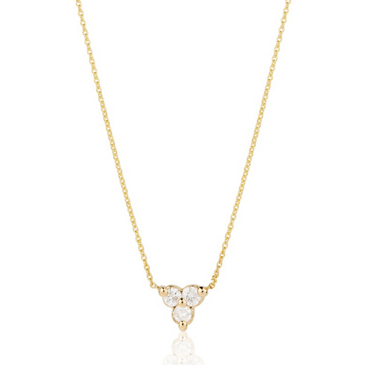 Triad Necklace with Diamond Accents