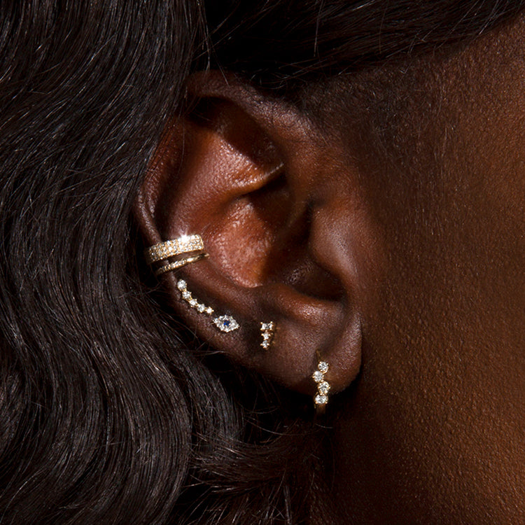 Diamond Studded Ear Cuff Design