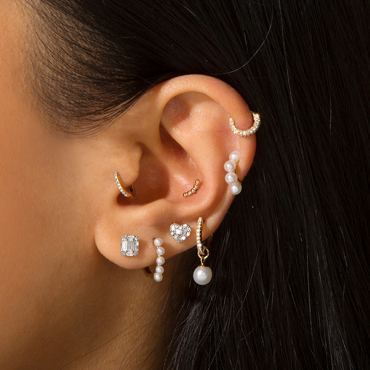 Dainty Pearl Huggie Earrings for Everyday Wear