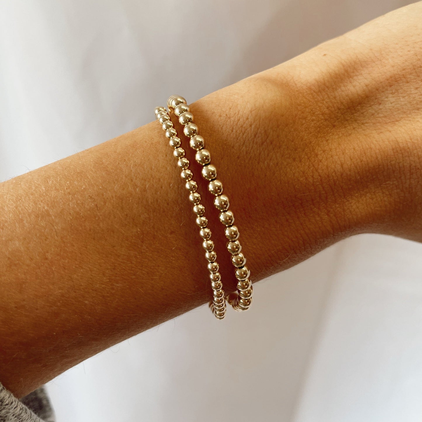 Double Stack Bracelet in 3 and 4mm Sizes