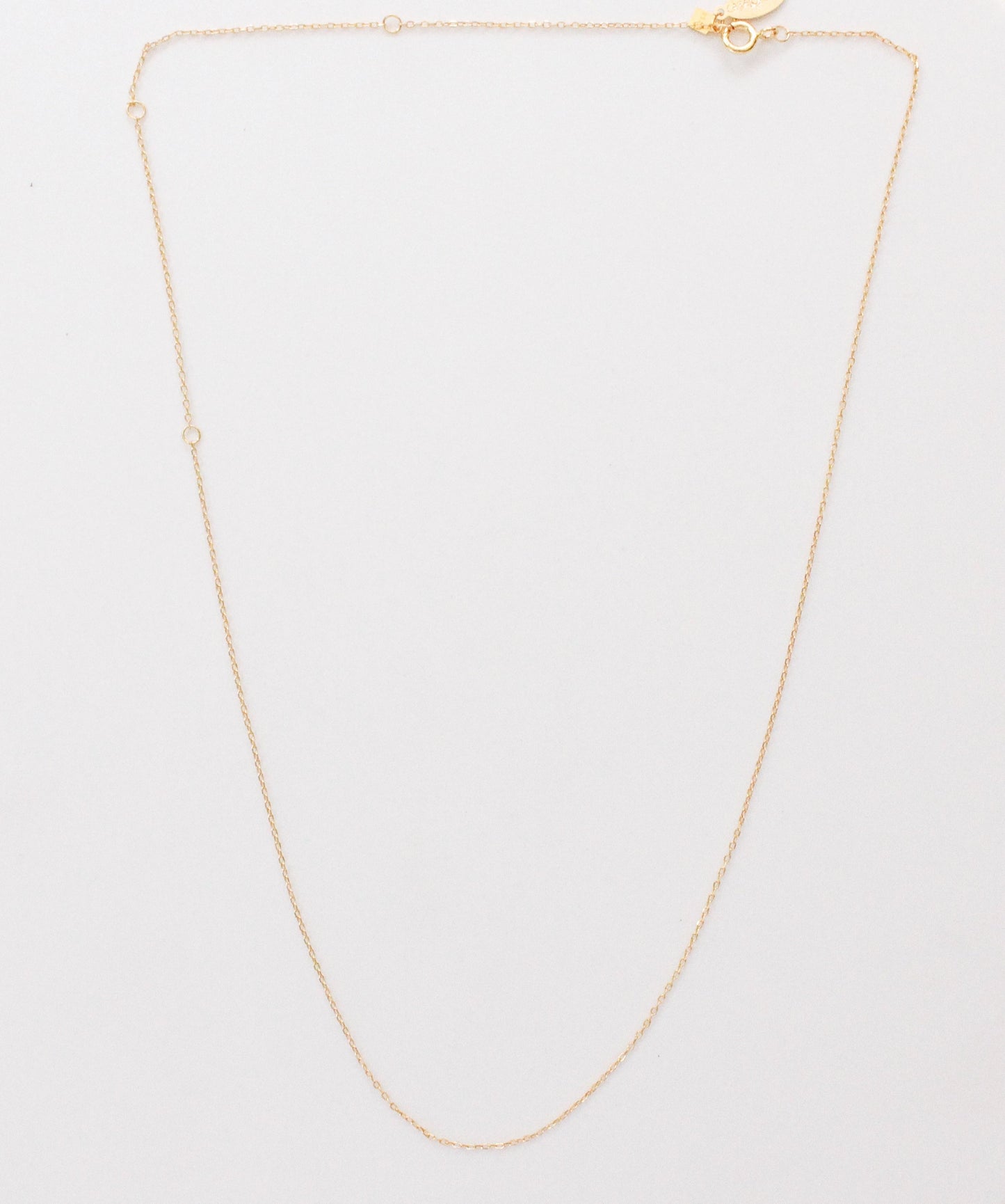 Adjustable Solid Gold Chain Necklace