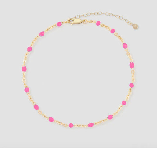 Pink Daisy Anklet in Delicate Floral Design