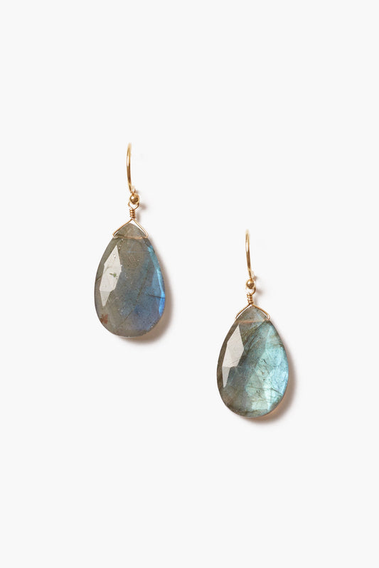 Labradorite Earrings in Modern Style