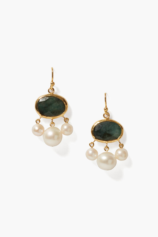 Emerald Mix Drop Earrings in Stylish Design