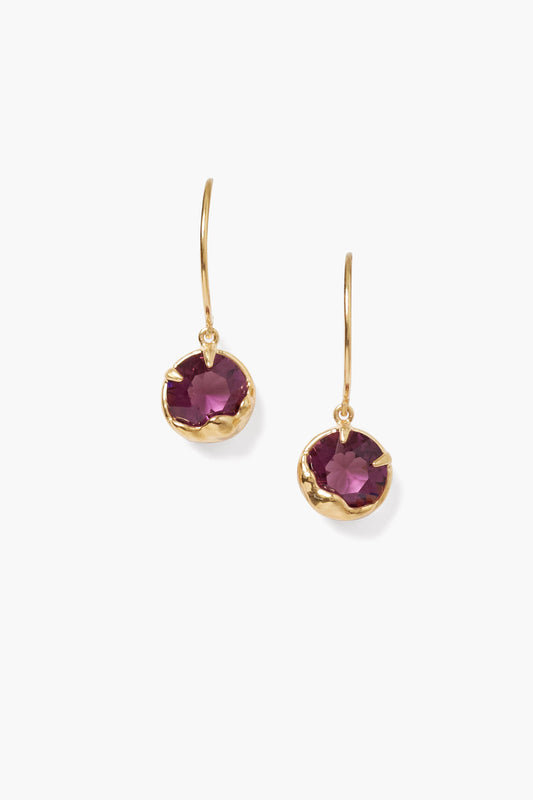 Amethyst Crystal Earrings for February Birthstone