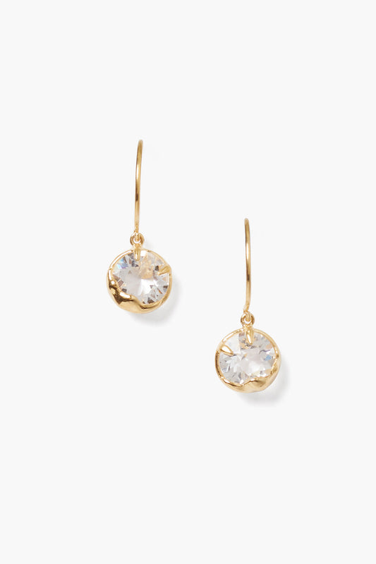 April Birthstone Earrings with Diamond and Crystal