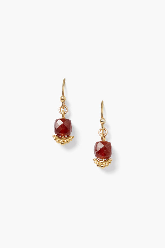 Hessonite Drop Earrings in Elegant Style