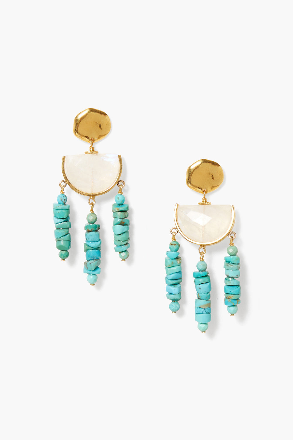 Turquoise Mixed Chandelier Earrings Design